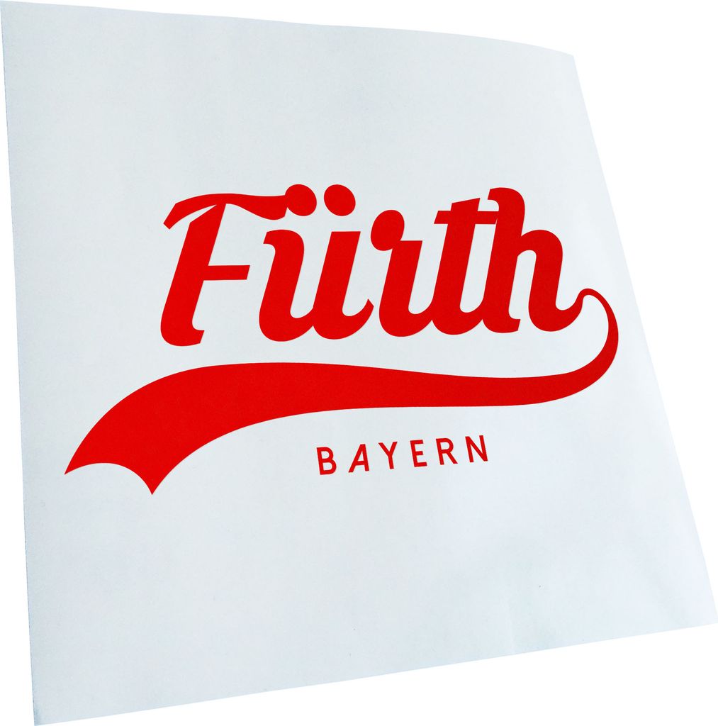 Kiwistar - Autoaufkleber - Fürth Bayern - Rot - 30x15cm - Aufkleber für Auto, Laptop, Fahrrad, LKW, Motorrad mehrfarbig JDM Decal Racing