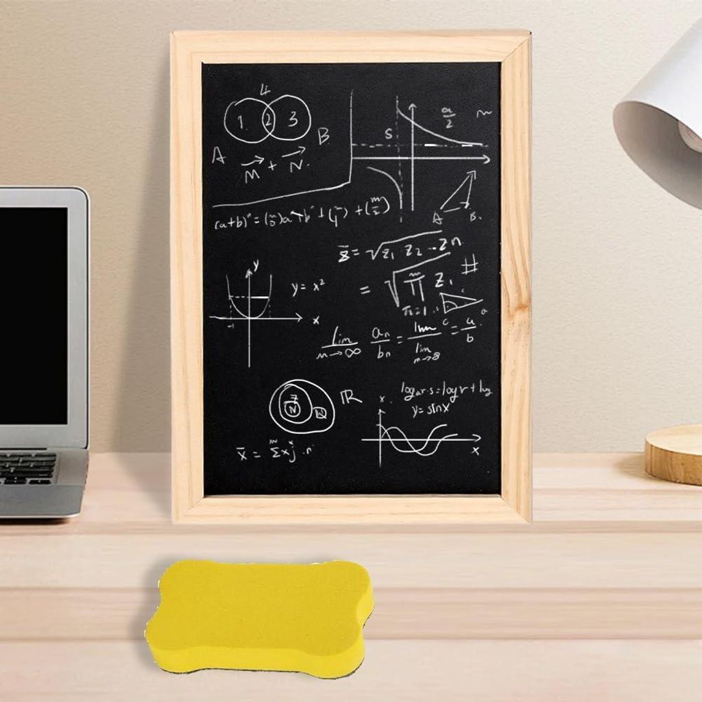 Kreidetafel klein - Schieferplatte zum Beschreiben - 3 Stück 20 x 30 cm mit 1 Schwamm - Tafel für Kinder - Hochzeit - Memo - Feier - Schule - Küche