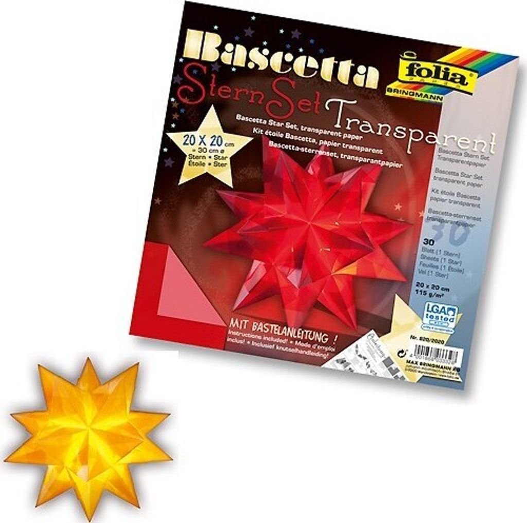 Folia Bascetta Stern Weihnachtsstern 3D Origamistern Produktbild 6
