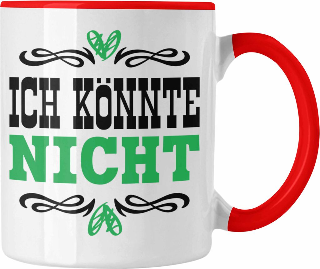 Trendation - Ich Könnte Nicht Ich Hasse Jeden Tasse Becher Kaffeetasse Katzen Lustig Spruch Geschenk Frauen Männer (Rot)