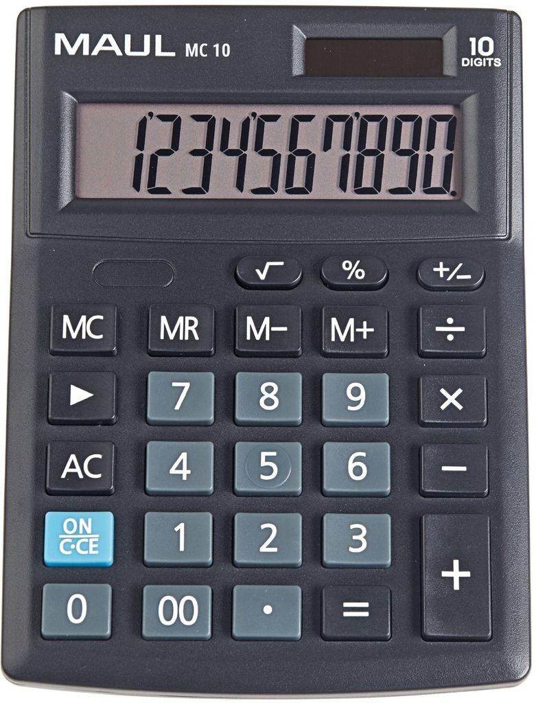 MAUL Tischrechner MC 10 LCD-Anzeige 1-zeilig, 10 Ziffern Produktbild 