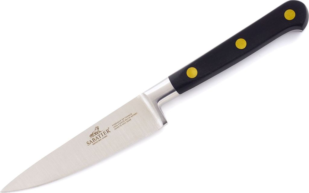 Lion Sabatier IDÉAL Officemesser / Spickmesser - Klinge: 10 cm, geschmiedet - Messing-Nieten