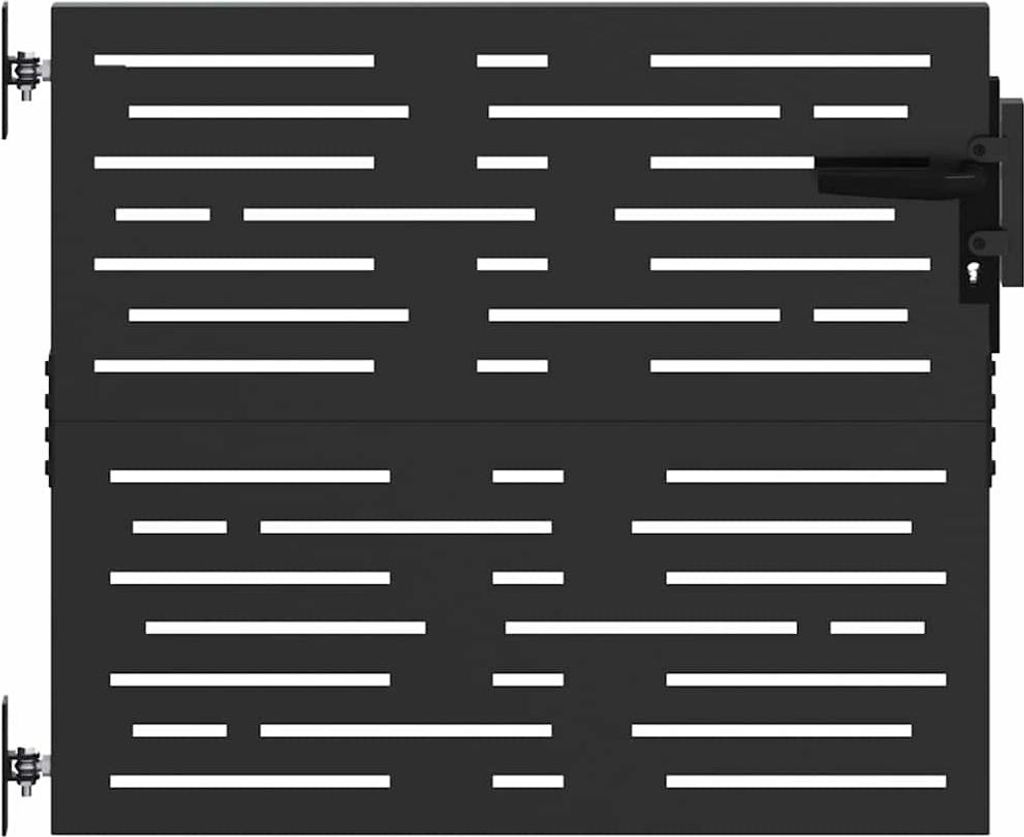 vidaXL Gartentor Schwarz 85 x 100 cm Pulverbeschichteter Stahl