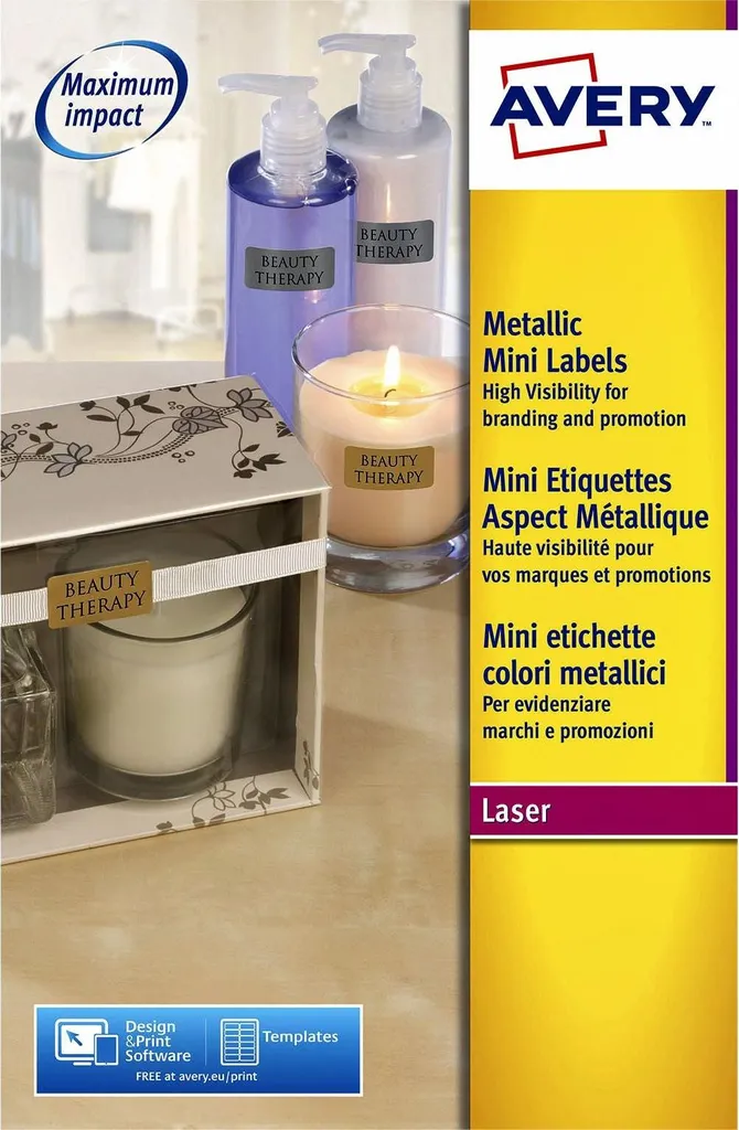 Étiquettes de Noël Or Avery L7680 : Idéal pour Cadeaux et Invitations
