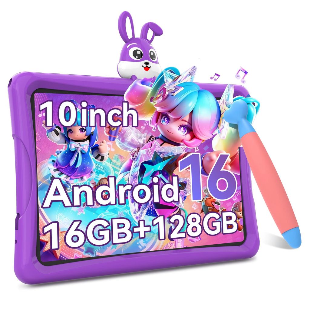 Tabwee K10, 10.1" Kinder Tablet, 4GB+128GB, Android 16, Produktbild 