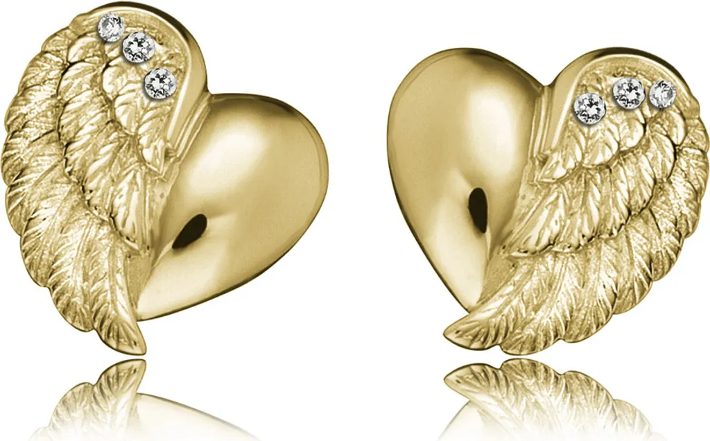 Orecchini Engelsrufer ERE-LILHEARTWING-STG Ala di cuore in argento sterling placcata oro