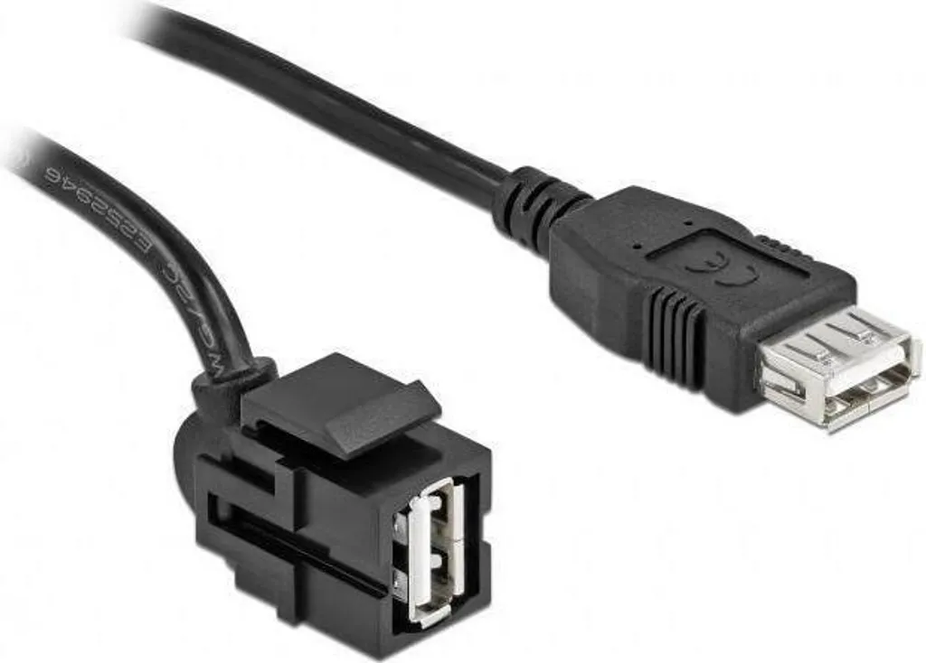 Extension Keystone USB 2.0 pour Prise Murale et Panneau Multimédia Noir