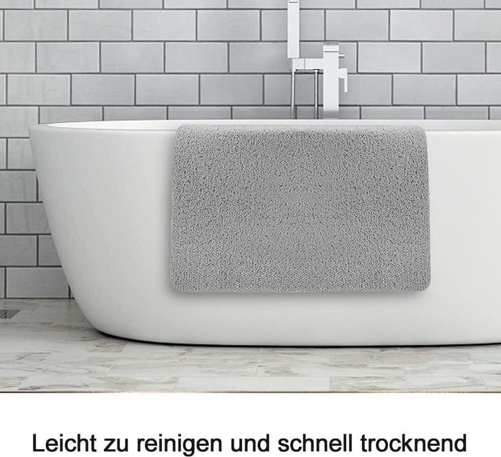 Duschmatte Rutschfest – Weiche PVC-Luffa-Matte Mit Drainage, Phthalatfrei, Für Badewanne & Dusche
