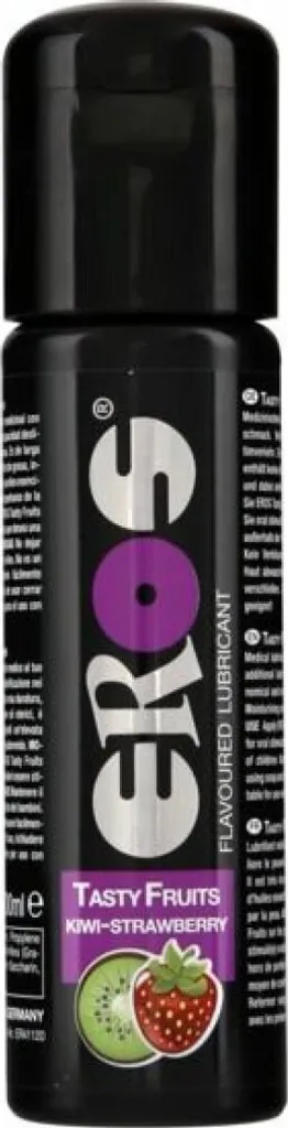 Gel lubrifiant à l'eau goût Fraise Kiwi Eros Tasty Fruits en 100ml