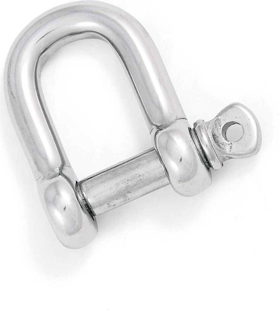 5 Stück Rundschäkel 12 mm Edelstahl V4A AISI 316 rostfrei salzwasserbeständig D-Schäkel von Sotech