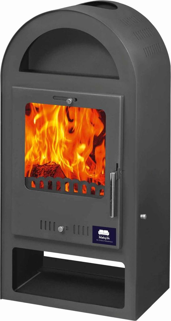Kamin Ofen Kaminofen Anthrazit Rauchrohr 7,8KW Klassik BimSchV2