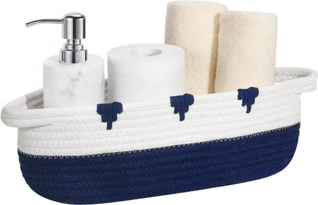 Organisateur de salle de bain indigo 34x15x12cm pour cosmétiques