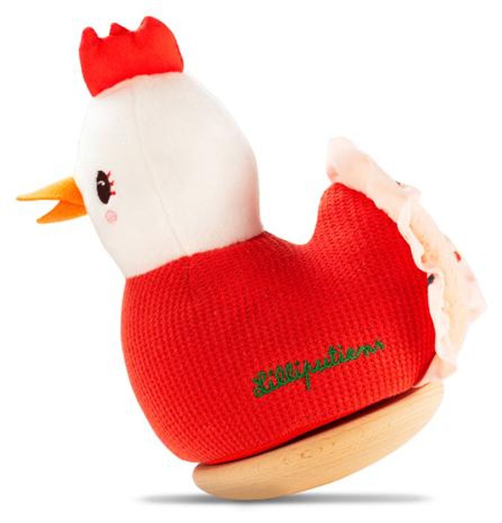 Lilliputiens Schaukeltier Paulette - weiches Kippspielzeug Huhn