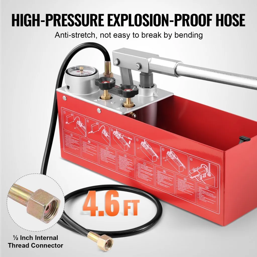 Pompe de test de pression d'eau 25 bar avec manomètre de précision - 6