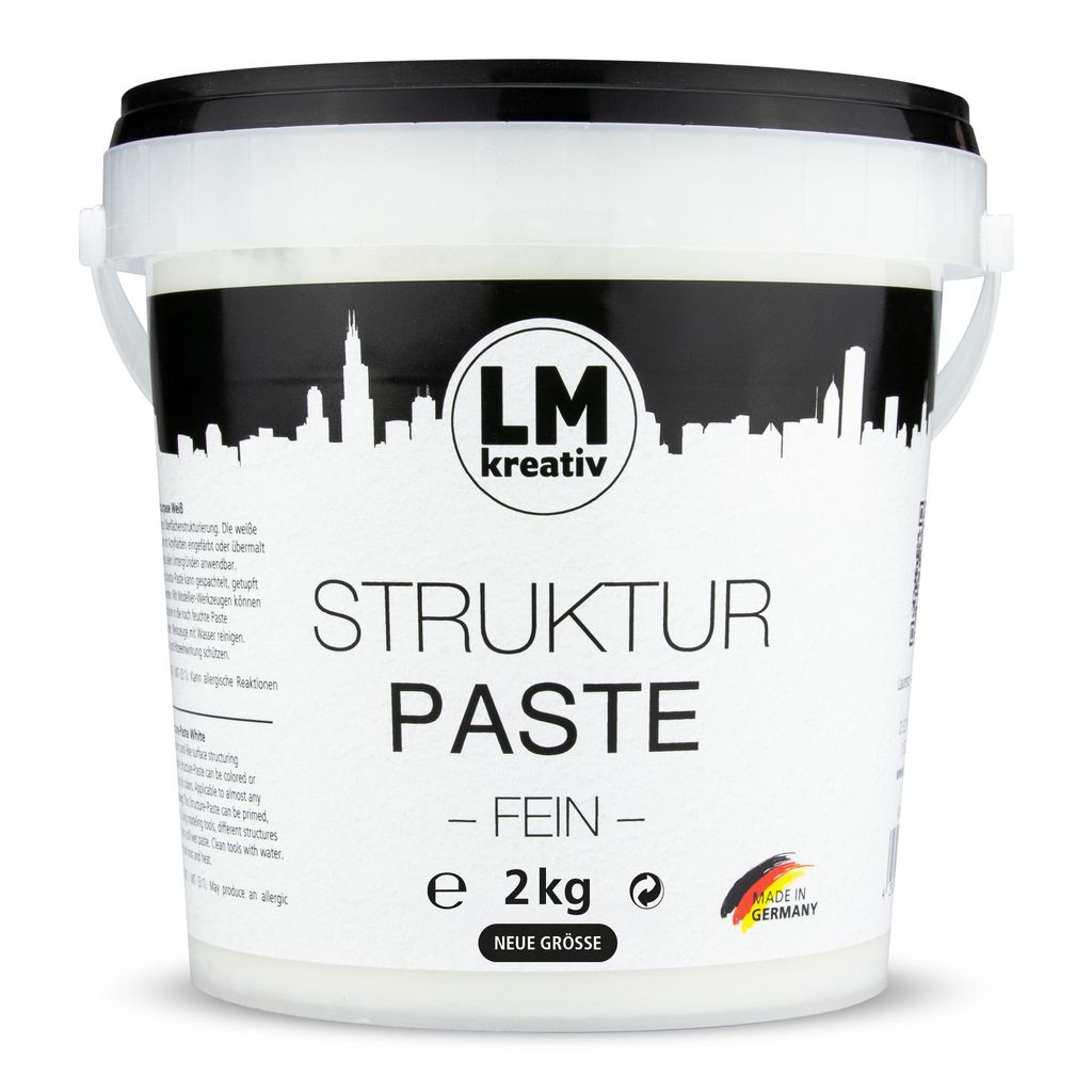 LM-Kreativ Strukturpaste fein 2 kg, Weiß – Texture Paste Produktbild 
