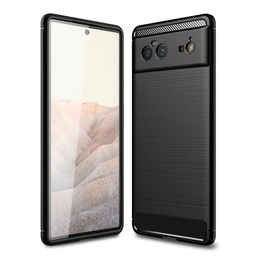 König Design Hülle kompatibel mit Google Pixel 6 Pro Kunstleder Handyhülle - Handy Case Schwarz
