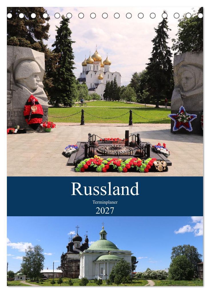 Russland - Terminplaner (Tischkalender 2027 DIN A5 hoch), CALVENDO Monatskalender