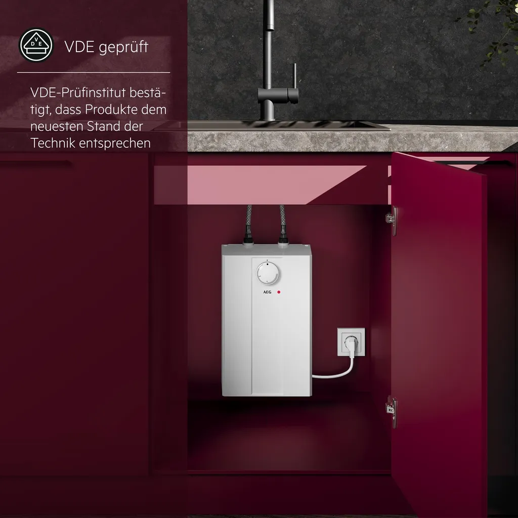 Petit chauffe-eau 5L sous évier AEG Huz 5 Basis - Eau chaude immédiate - 4