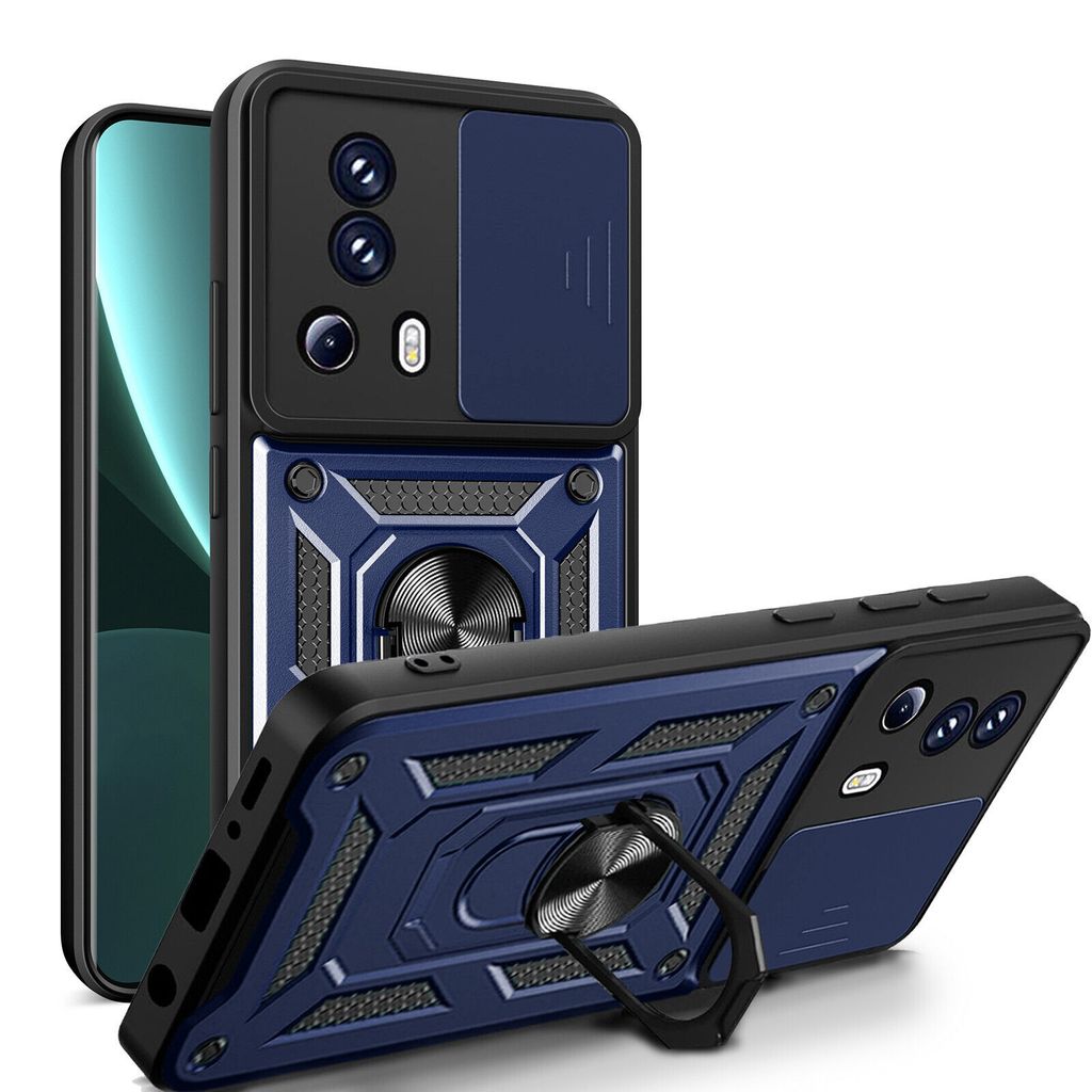 Outdoor Panzer Hülle Xiaomi 13 Lite Handyhülle mit Kameraschutz Ringhalter Case Blau