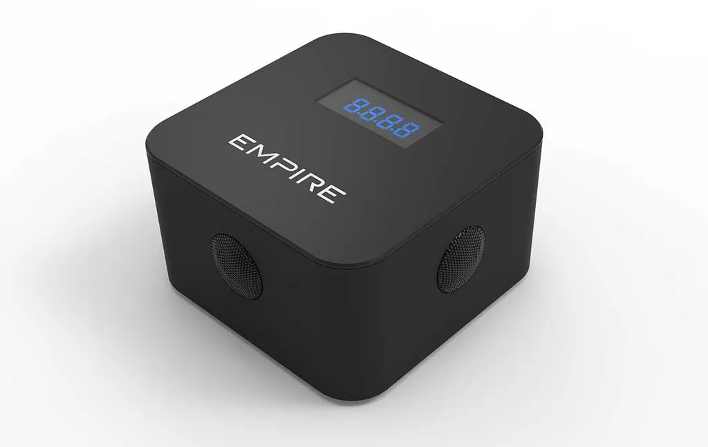 Empire Media MIC-4 Noir Microphone de Table Filaire avec Socle Stable