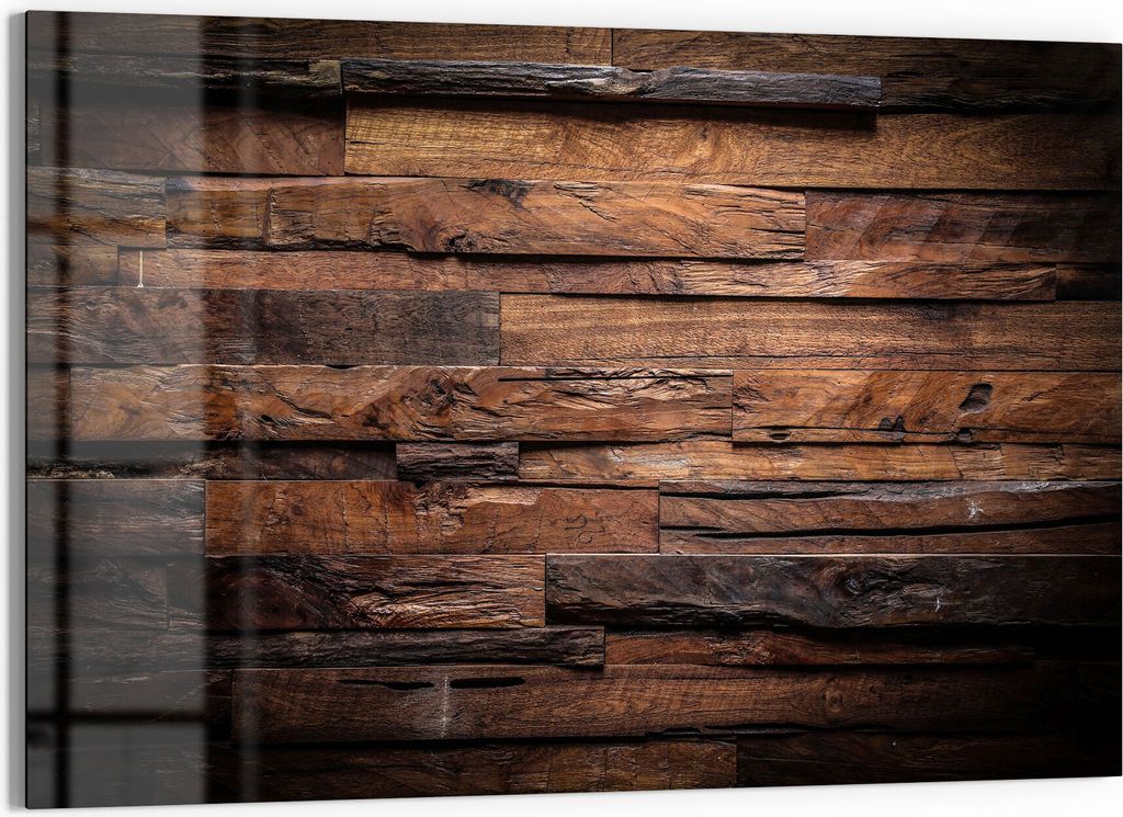 DEQORI Magnettafel Glas 60x40 cm 'Unebene Bretterwand' Produktbild 