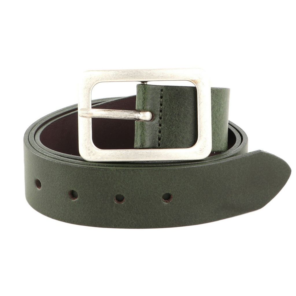 Vanzetti Leder Gürtel Neon Booster 35mm Full Leather Belt W100 Olive tannengrün