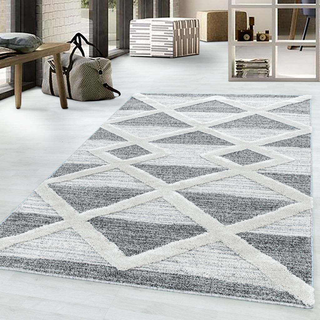 Teppich PISA GREY 60 X 110cm Rechteck