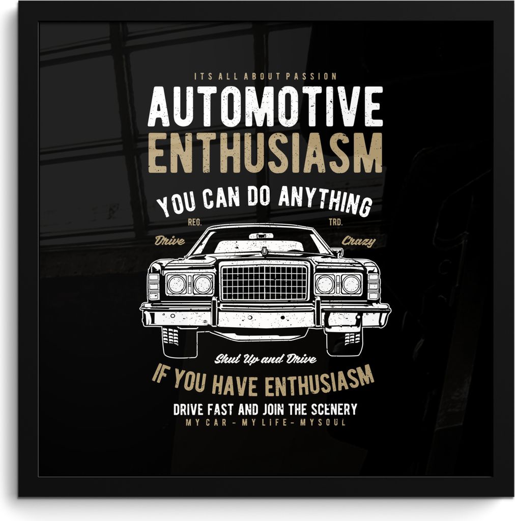 MuchoWow® MuchoWow® Gerahmtes Poster Mancave - Auto - Produktbild 