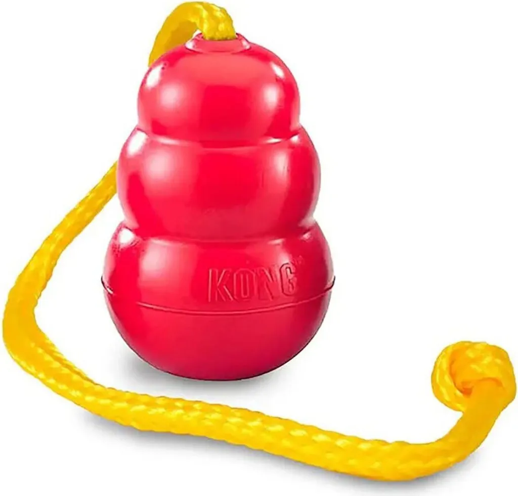 KONG Classic M Transparent - Jouet en caoutchouc robuste et rebondissant