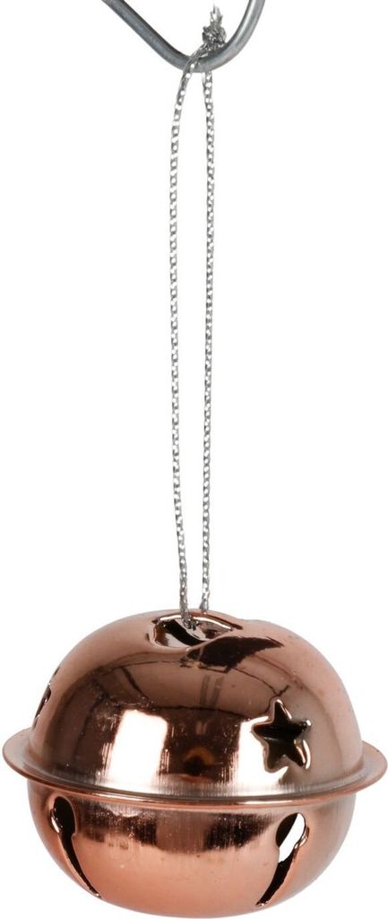 Weihnachts-Glöckchen Baumschmuck 6er Set Anhänger matt&glänzend ø 4cm Dekoration