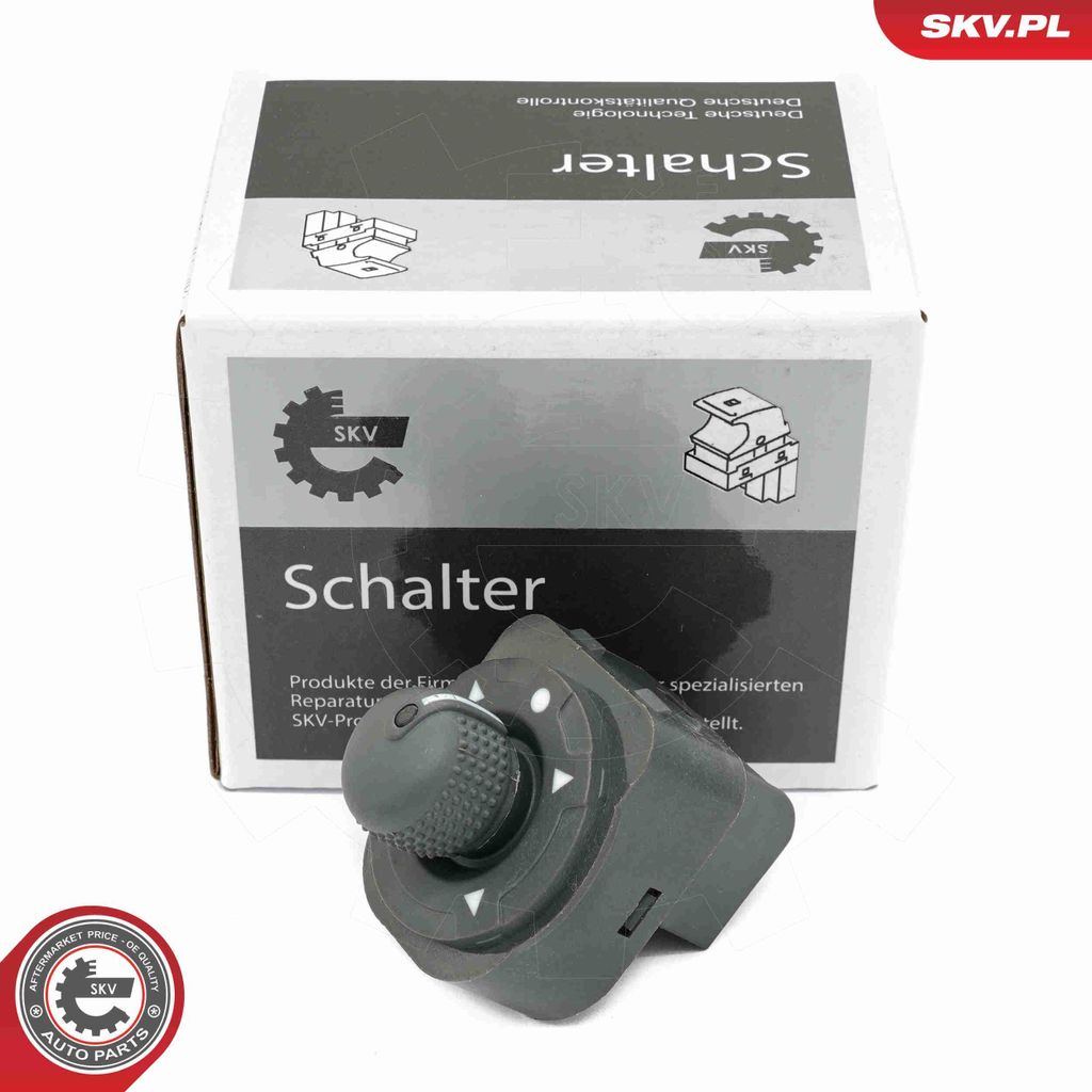 ESEN SKV Schalter Spiegelverstellung Spiegelschalter 38SKV542 735511514 für FIAT DOBLO Kasten/Kombi (263) Doblo Kombi (263) QUBO (225) für CITROËN