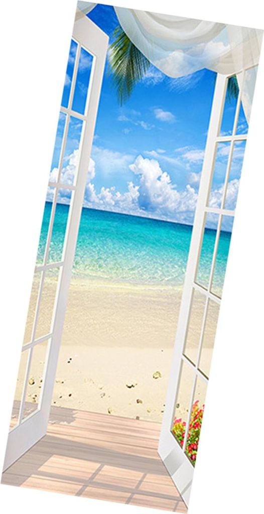 3D Tür Wandbild Tür Aufkleber abnehmbare selbstklebende Wandaufkleber abnehmbare Vinyl Tür Kunst Dekor für Home Decorations