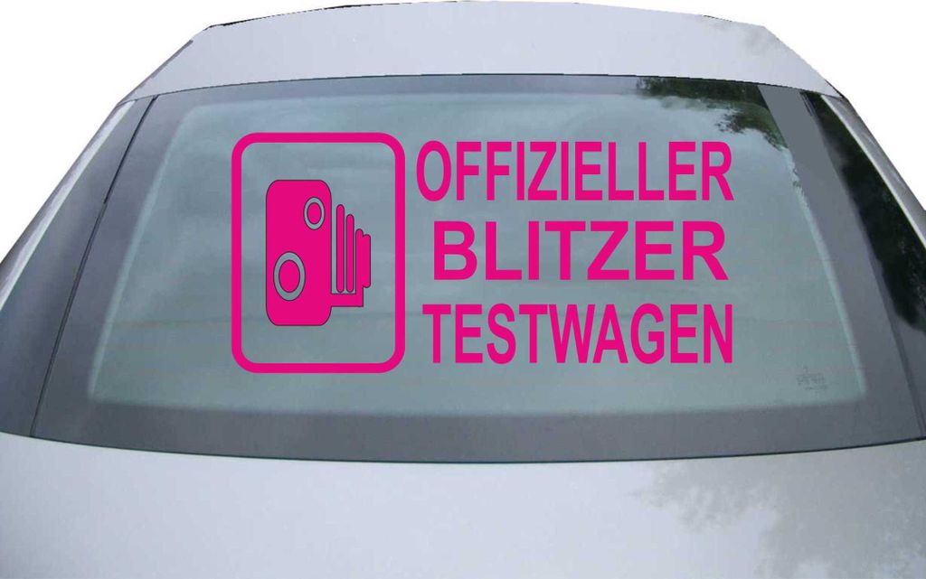 Indigos UG - Aufkleber Heckscheibe & Motorklappe DE6176 - pink - 600x286 mm - offizieller testwagen - Auto Scheiben Fenster Heckklappe Tuning Raci...