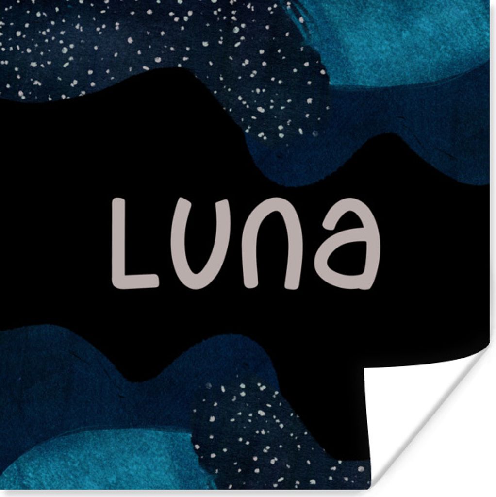 MuchoWow Poster Luna - Pastell - Mädchen 30x30 cm - Wandposter - Printing
