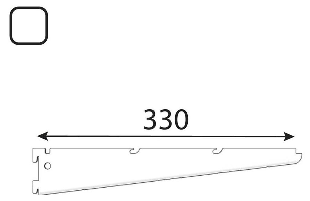 INTEGRI Weiss Wandhalterung 320mm Doppelreihe Garderobensystem Schwerlast Stahl