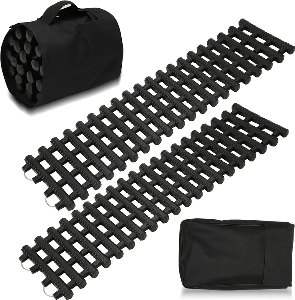 Tappetini Trazione Fiqops 80cm: Kit Recupero 4x4 Neve e Sabbia Profonda