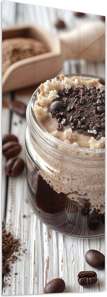 Glasbild 60x150cm in XXL für Wohnzimmer, Schlafzimmer Motiv Kaffeedessert Glas