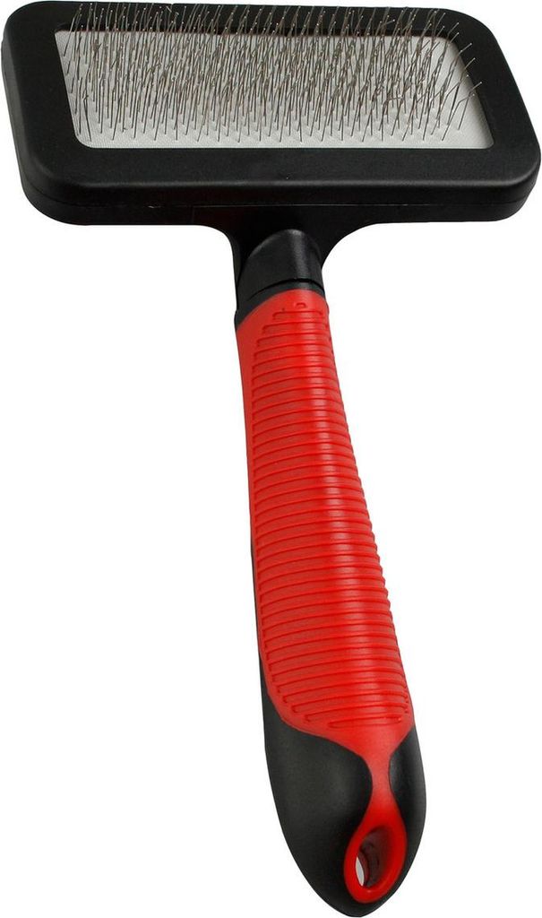 Karlie Professional Zupfbürste - Hundebürsten - M - Gummi - Rot/Schwarz - 18x10 cm