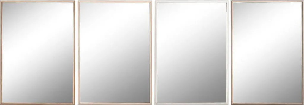 Miroir Mural pour Salon et Entrée 63 x 89 cm Home ESPRIT Lot de 4