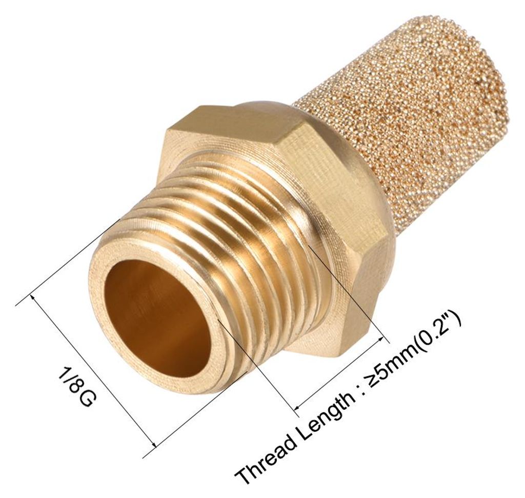 5Stk. Messing Auspuff Schalld?mpfer G1/8 Stecker Gewinde Bronze Messinggeh?use