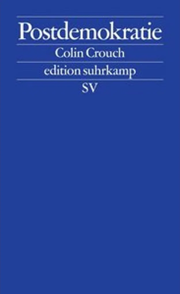 Ouvrage Postdemokratie en édition critique brochée avec annotations