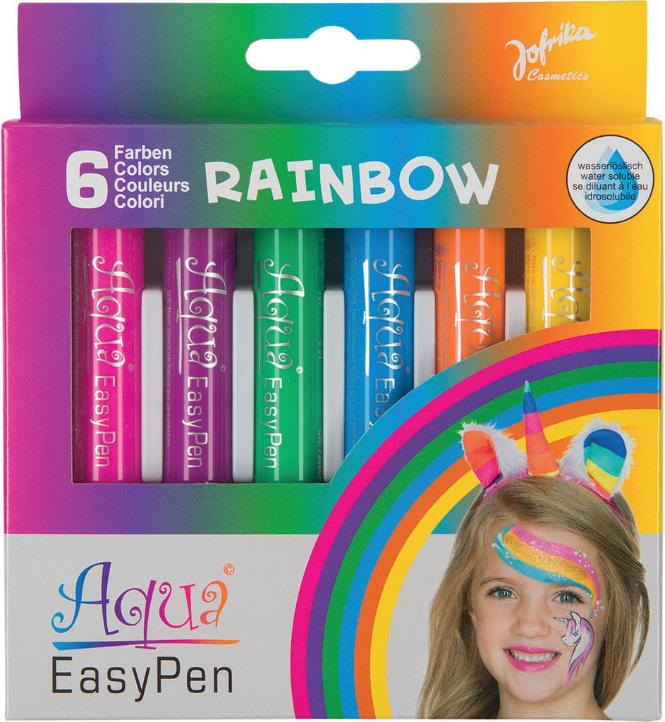 Jofrika 708797 Aqua Easy Pen Rainbow Box Schminkstifte-Set, Produktbild 