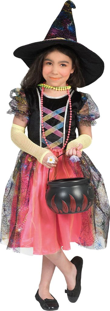Hexen Kostüm "Summer" für Mädchen | Schwarz Pink Größe: 116