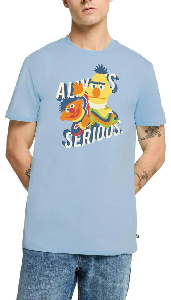 Spreadshirt Sesamstraße Always Serious Männer Premium T-Shirt, 5XL, Hellblau