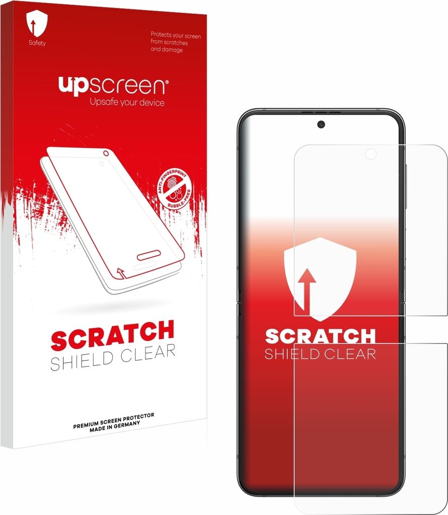 upscreen Schutzfolie für Samsung Galaxy Z Flip 5 Displayschutz Displayschutzfolie Folie Klar Transparent