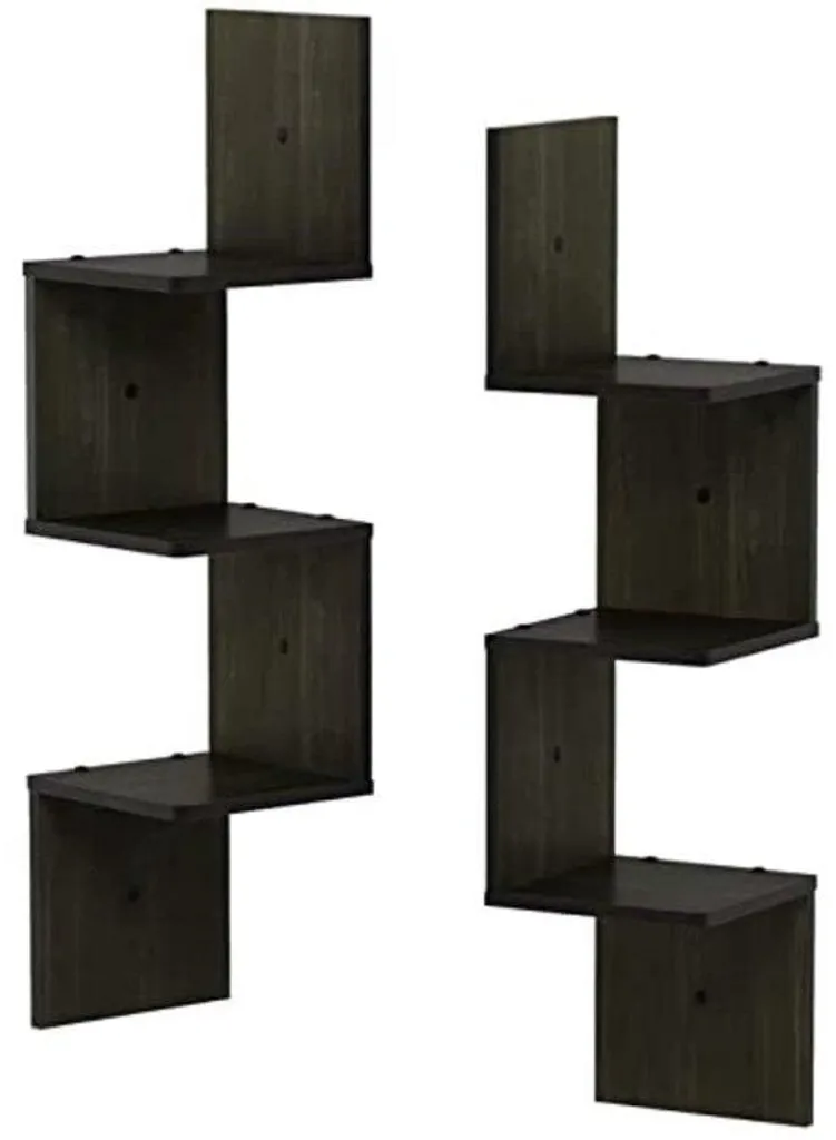 Étagère murale 3 niveaux espresso Modèle SQ-206 pour salon et bureau