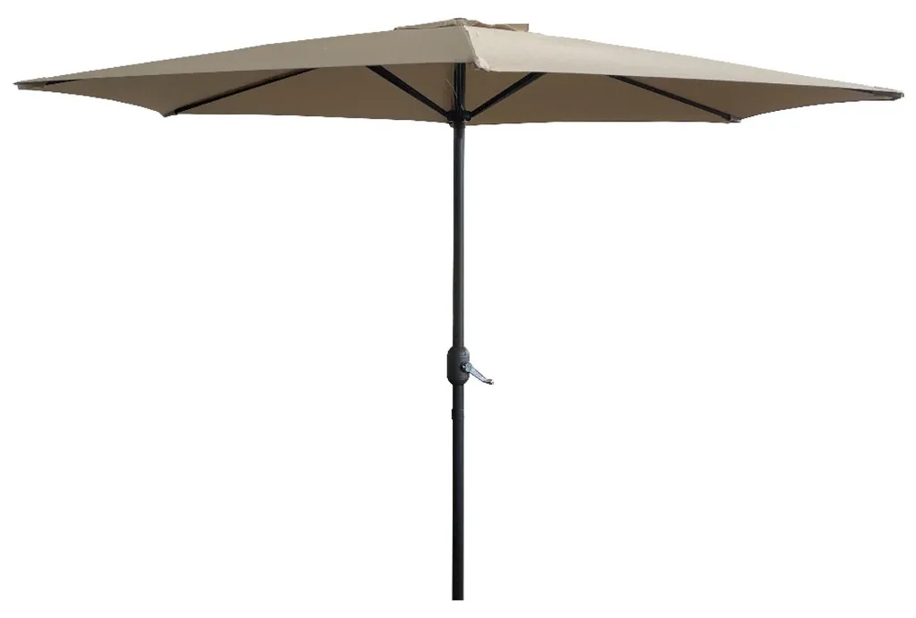 Parasol rond 2,7m anti-UV avec manivelle de précision et structure renforcée