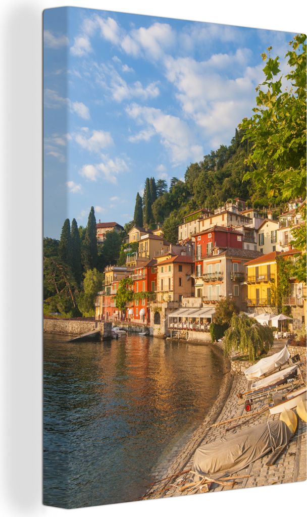 OneMillionCanvasses - Leinwandbilder - 90x140 cm, Haus - Comer See - Italien, Wandbilder Kunstdruck Wanddekoration - Foto auf Leinwand - Gemälde...