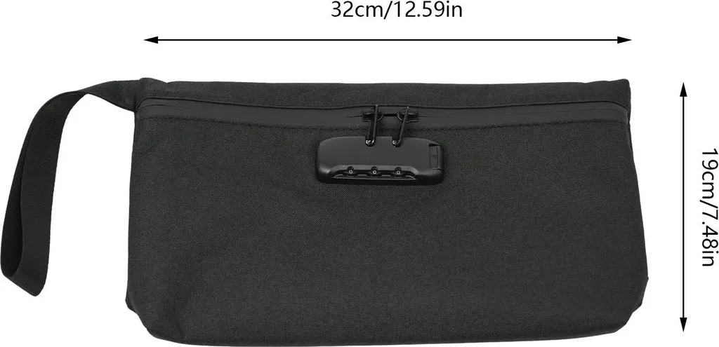 Pochette de rangement anti-odeur noire en Oxford - Sacoche de transport