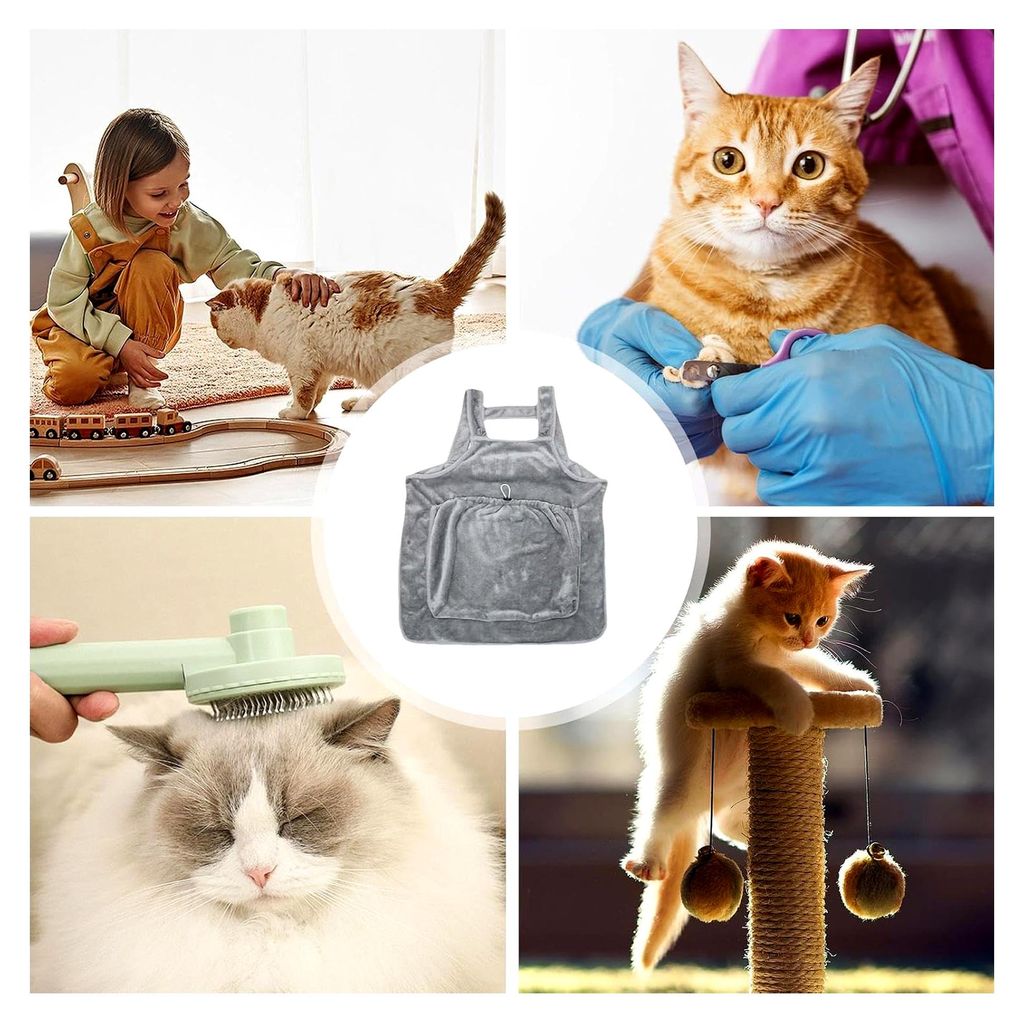 Katzentragetasche, verstellbare Tragetasche im Taschenformat aus Korallen-Fleece, tragbare Katzentrage – für Welpen, Kätzchen und kleine bis mi...